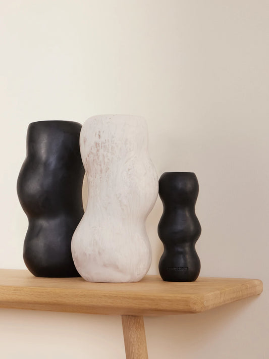 Image of Decor. Product name - Valley Medium Resin Vase in Clear colour by brand - Dinosaur Designs