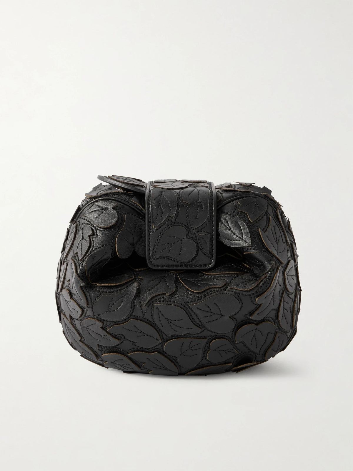 Soft Demi Embroidered Leather Clutch