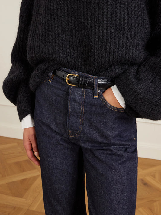 TOTEME Croc-effect Leather Belt