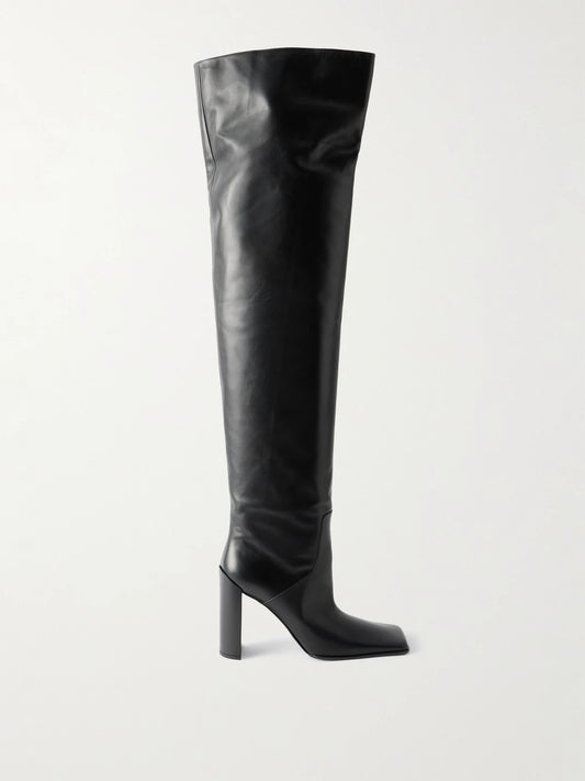 90 Leather Over-the-knee Boots