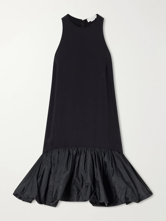 Stella McCartney Taffeta-trimmed Cady Peplum Mini Dress