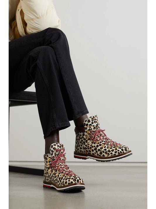 Blanche Shearling-lined Calf Hair Ankle Boots