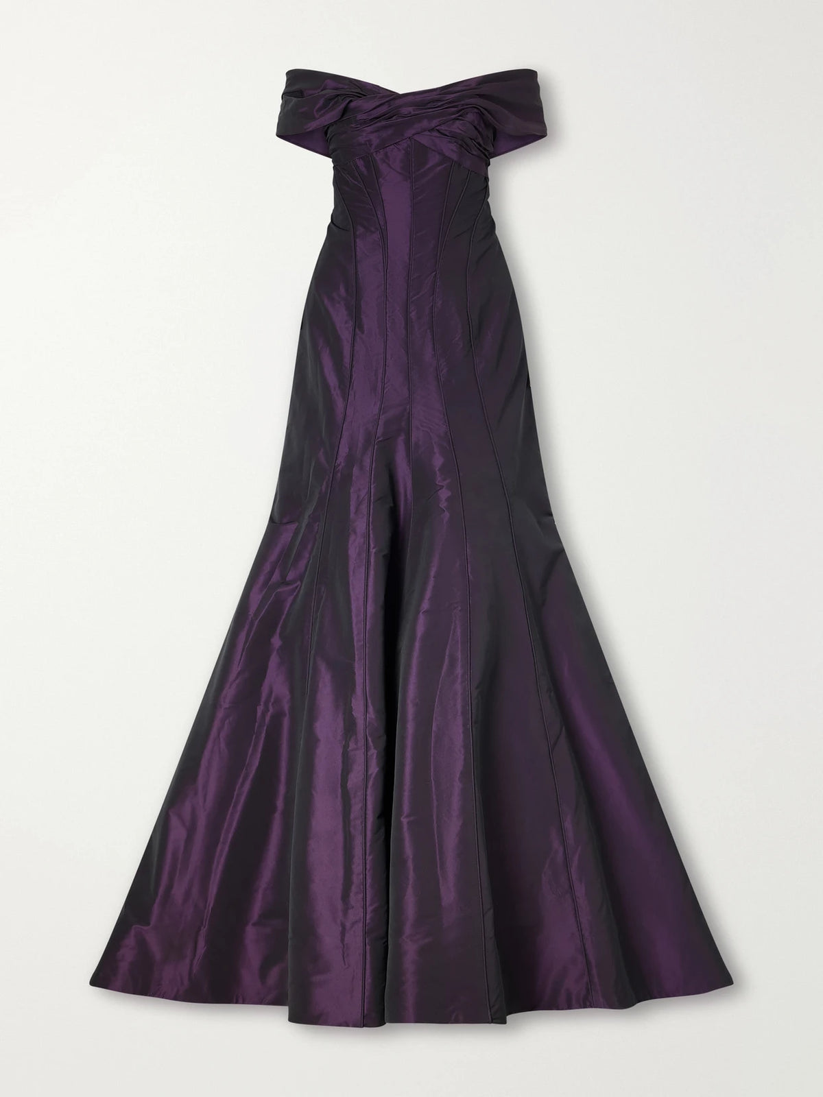 Marmar Halim Paneled Taffeta Corset Gown