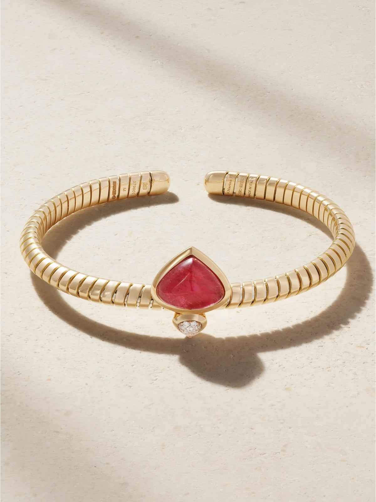 18-karat Gold Rubellite And Diamond Cuff