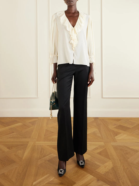Erdem Floral Embellished Leather Shoulder Bag