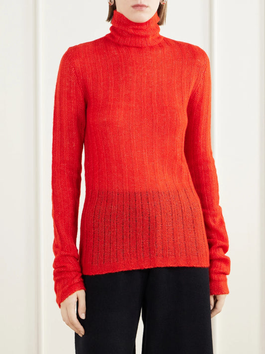 LISA YANG Emiliana Ribbed Cashmere And Silk-blend Turtleneck Sweater