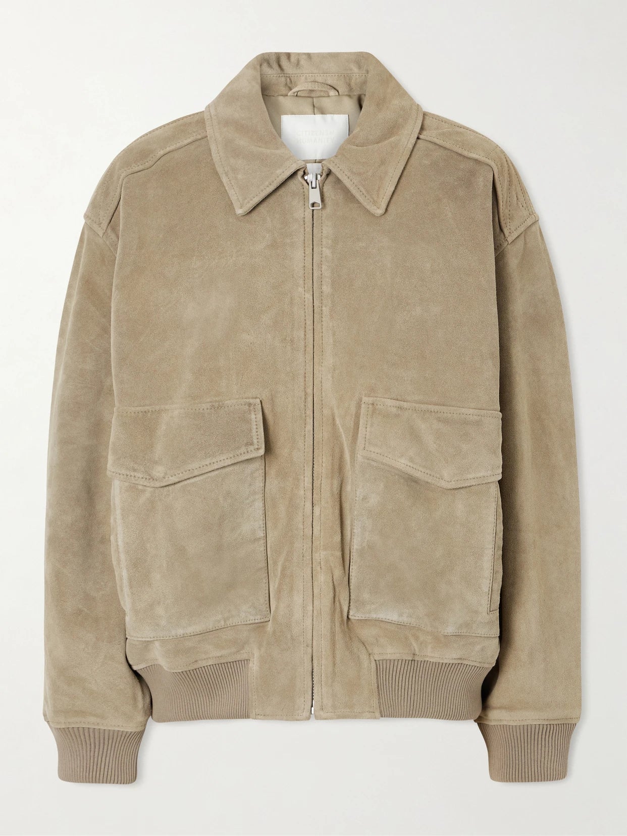 Image of Coats & Jackets. Product name - Vivienne Suede Jacket in Sand colour by brand - Citizens of Humanity