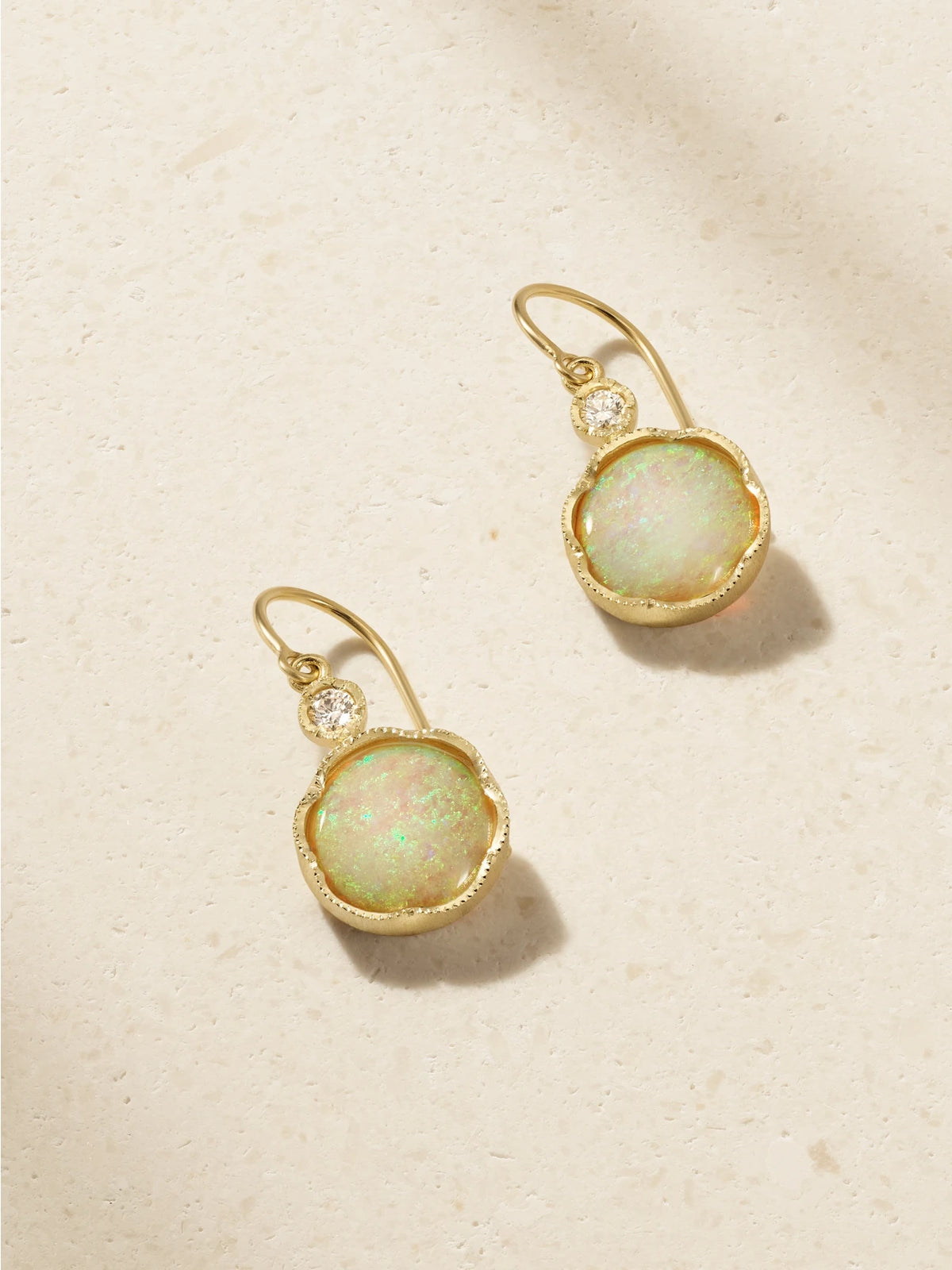 Irene Neuwirth Classic 18-karat Gold Opal And Diamond Earrings