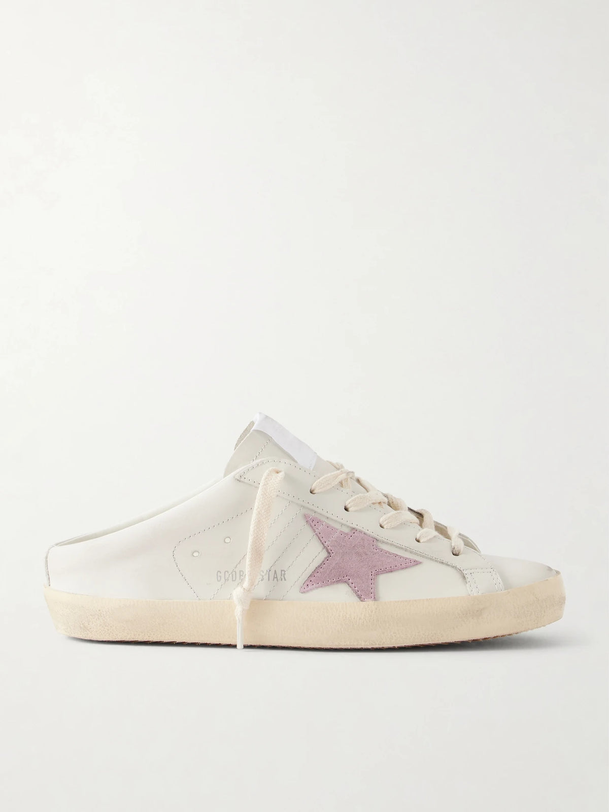 Super-star Sabot Distressed Leather Slip-on Sneakers