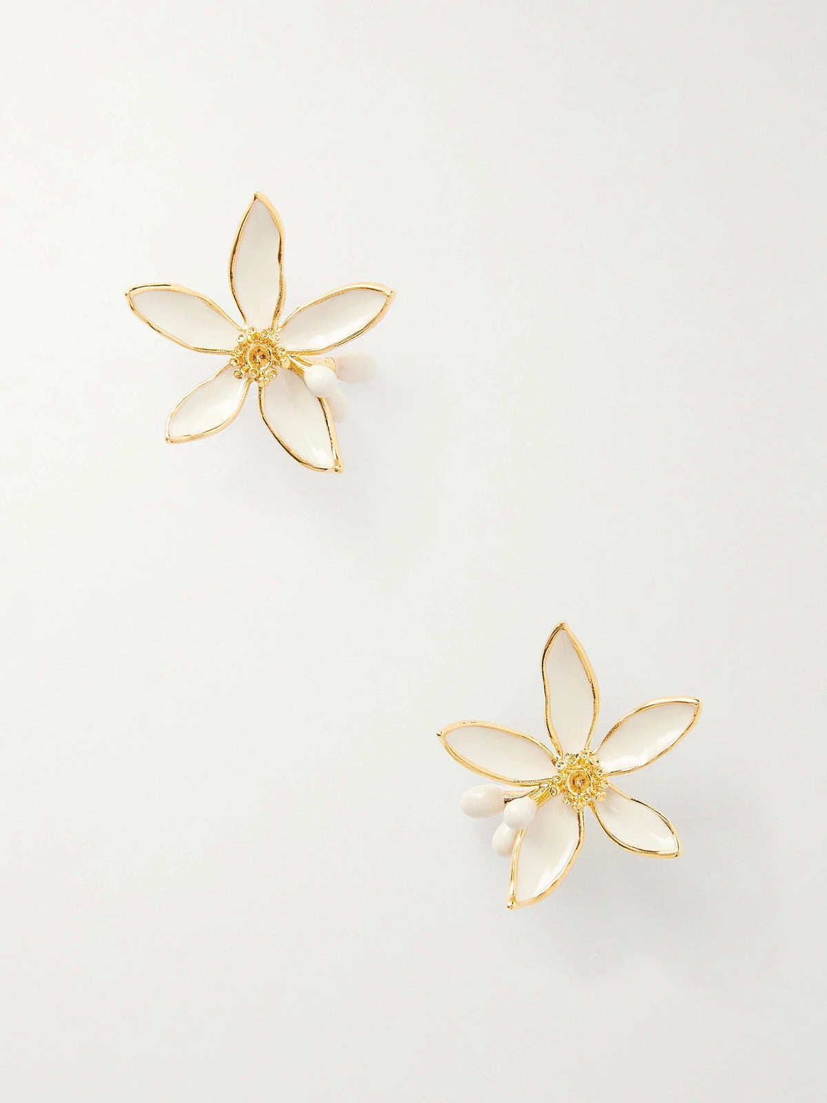 Orange Blossom Gold-tone Earrings