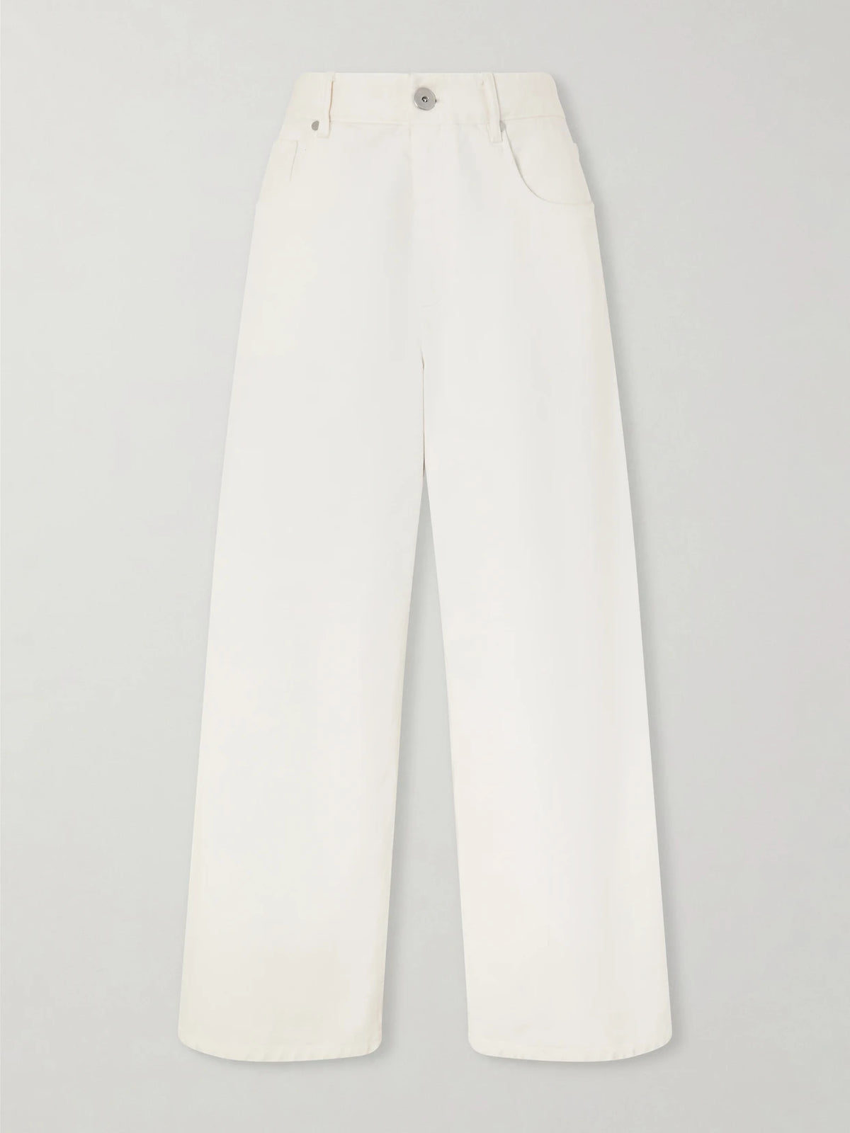 Embellished High-rise Wide-leg Jeans