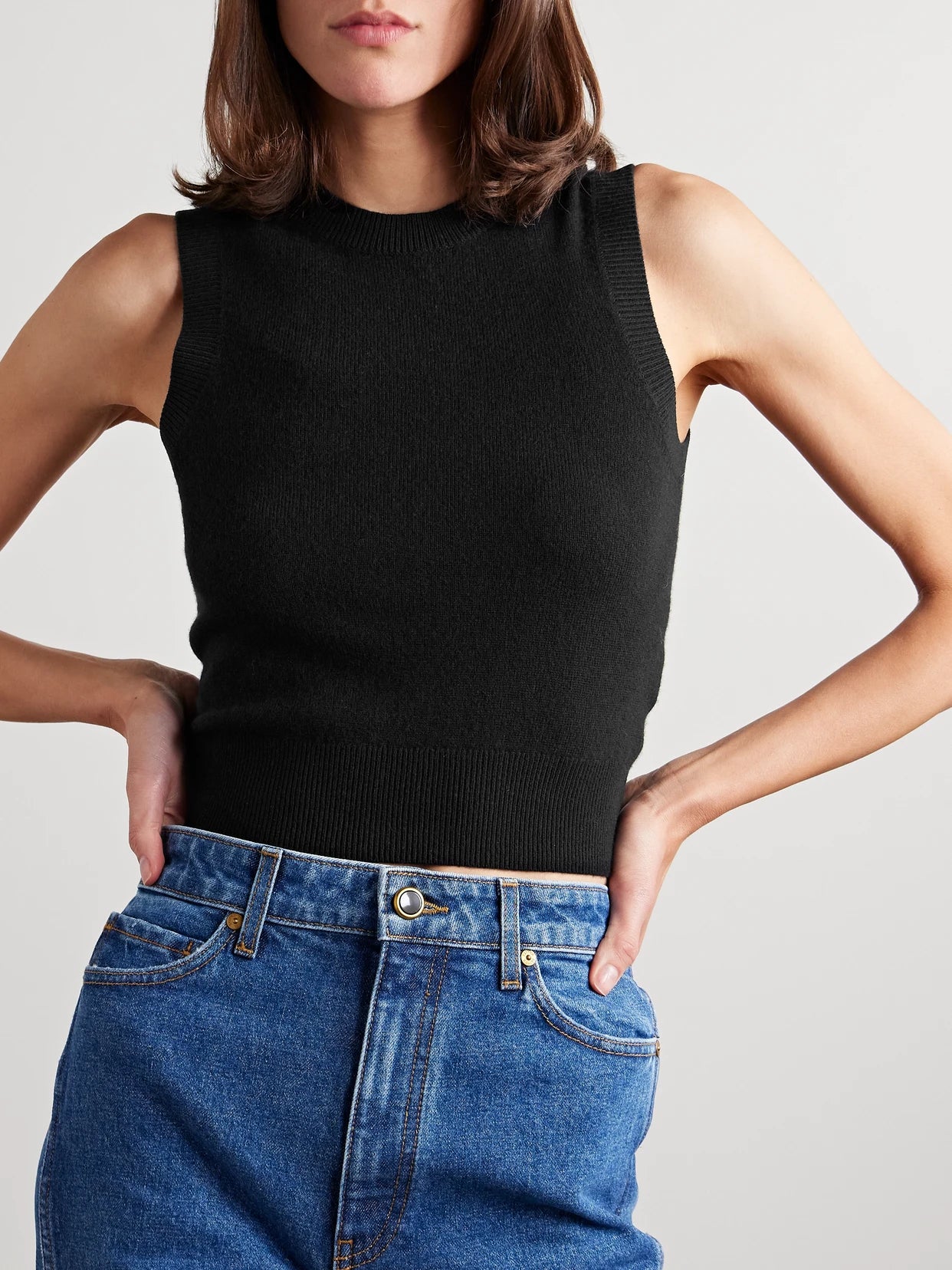 May Cropped Cashmere Tank