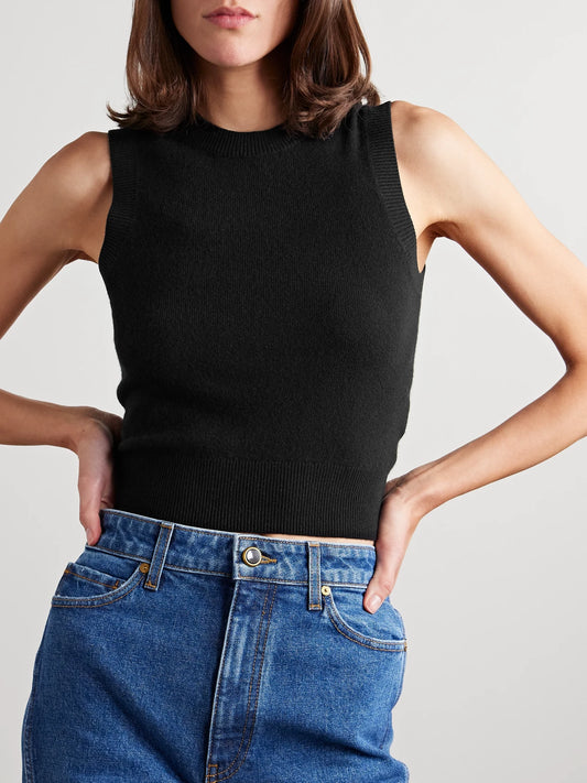May Cropped Cashmere Tank