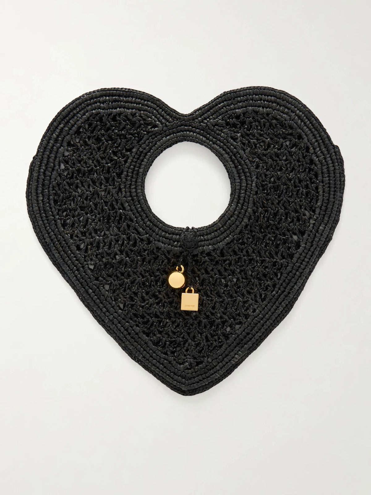 Le Spiaggia Coeur Embellished Raffia Tote