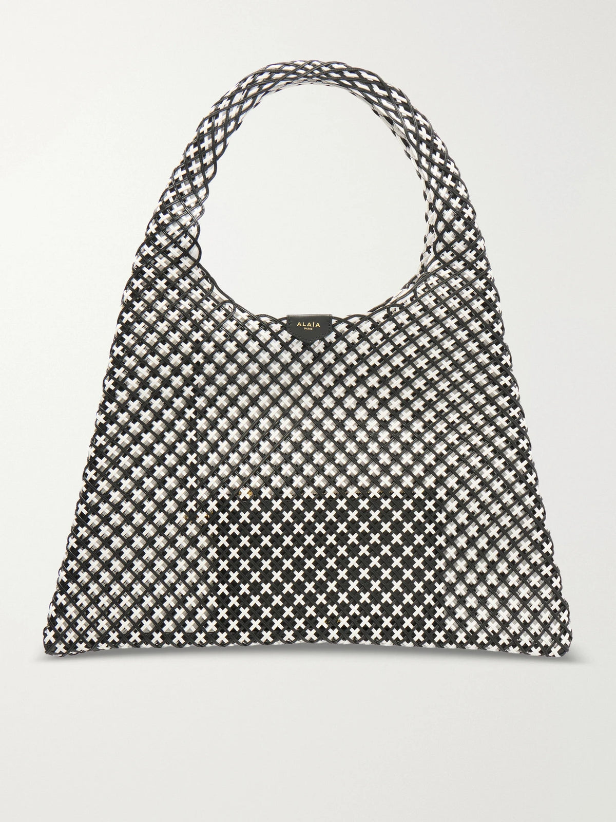 Woven Leather Hobo Shoulder Bag