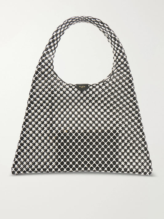 Woven Leather Hobo Shoulder Bag