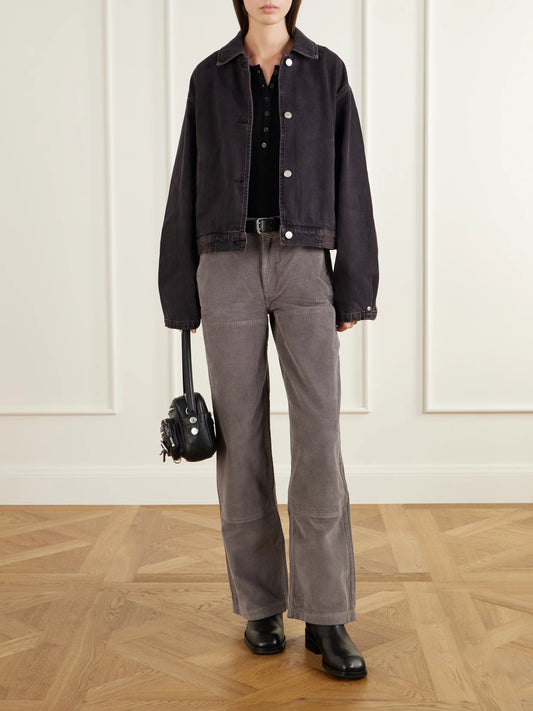 Image of Coats & Jackets. Product name - Decorator Denim Jacket in Black colour by brand - MFPEN