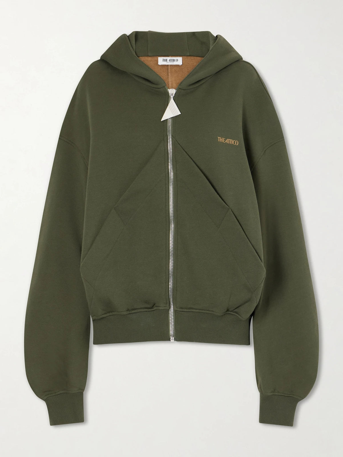 The Attico Cotton-jersey Zip-up Hoodie