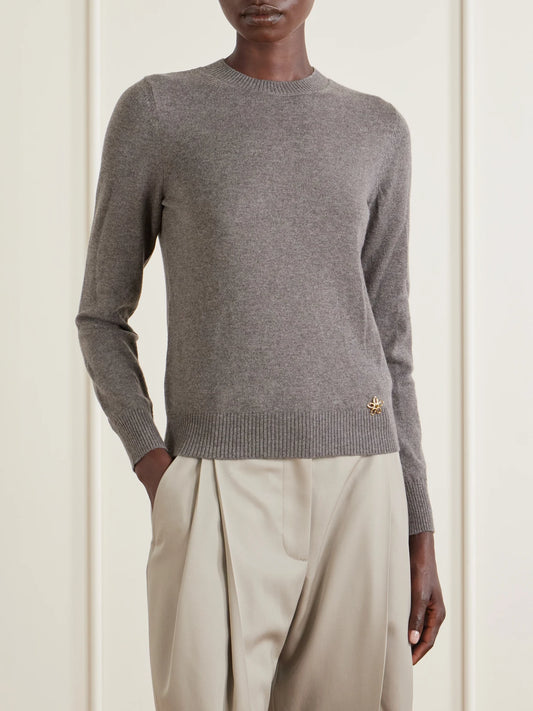 Oscar de la Renta Scarf-detailed Cashmere Sweater