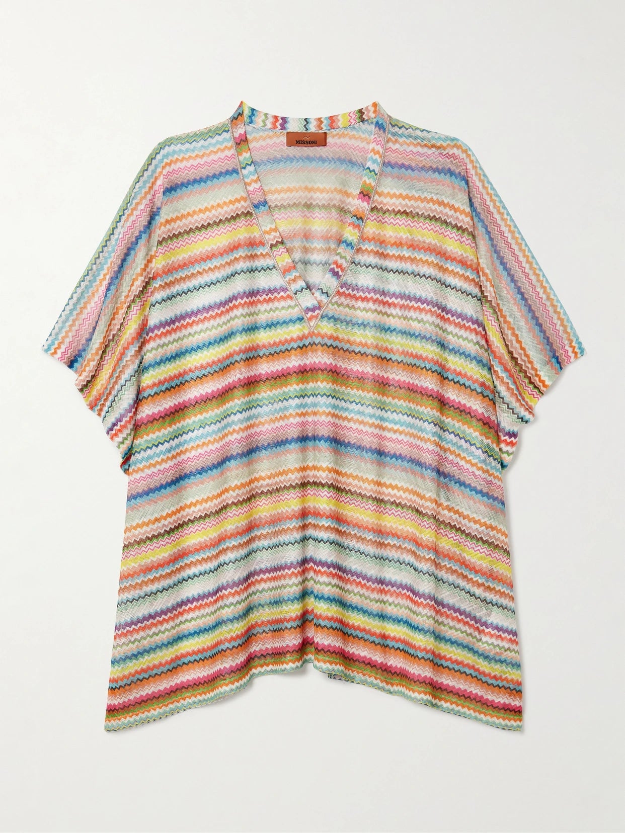 Mare Metallic Striped Crochet-knit Coverup