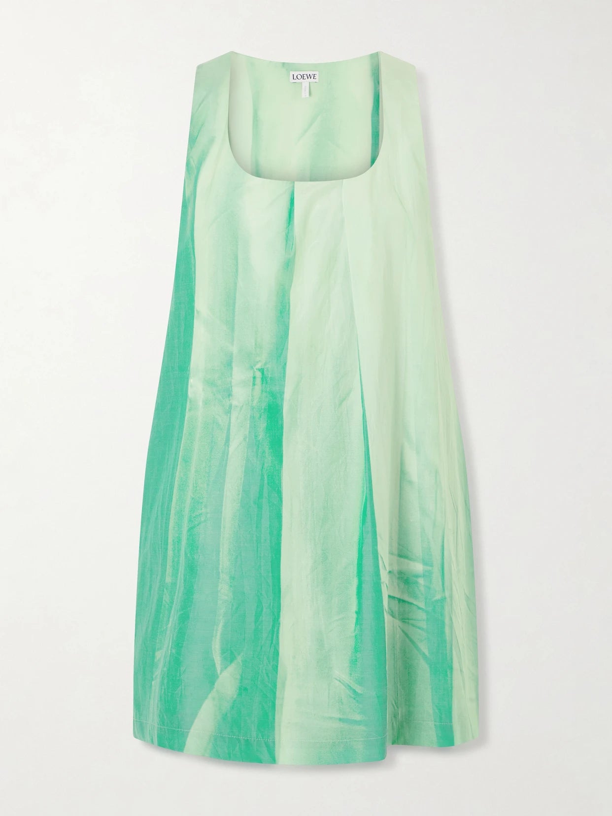 Dégradé Crinkled Cotton-blend Mini Dress