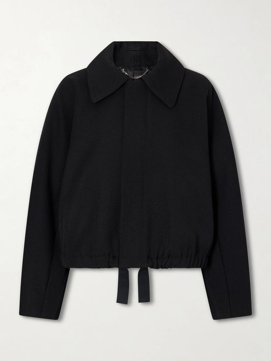 Image of Coats & Jackets. Product name - Arden Wool Jacket in Black colour by brand - Victoria Beckham