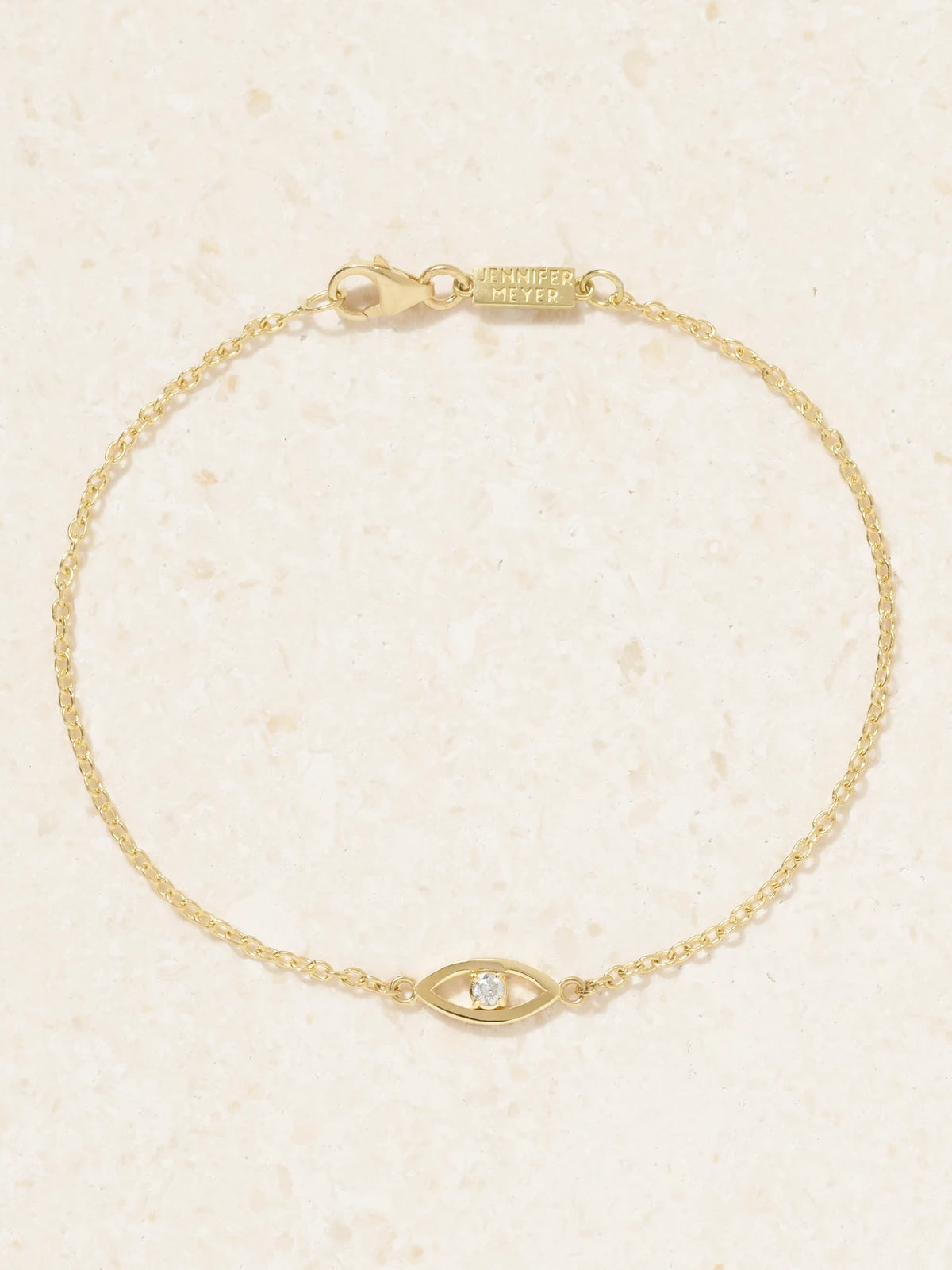 Mini Evil Eye 18-karat Gold Diamond Bracelet