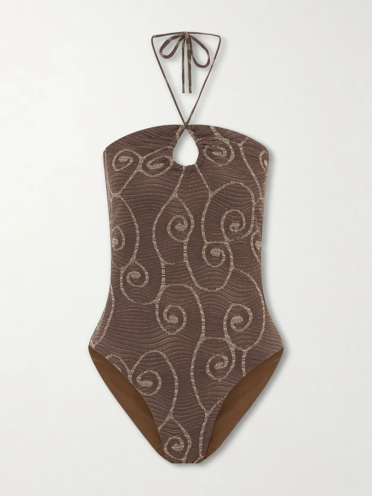 Image of Swimwear. Product name - Bahia One-piece in Chocolate colour by brand - Sara Cristina