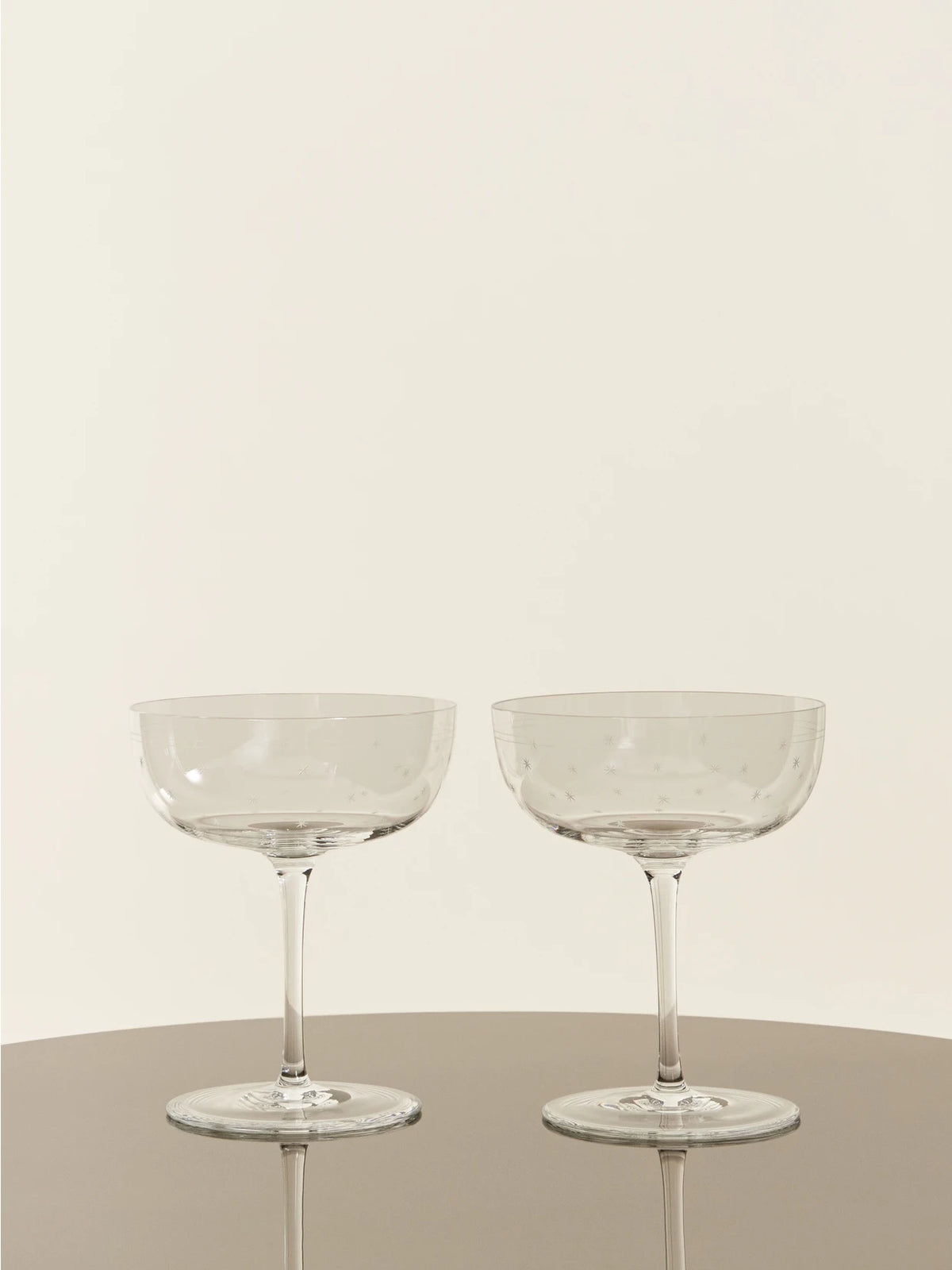 Rothschild Stars Set Of Two Crystal Champagne Cup