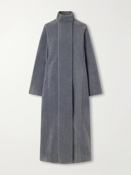 Colleen Allen High-collar Fleece Coat