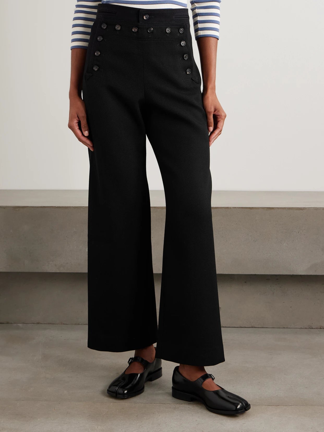 Sailor Wool-twill Straight-leg Pants