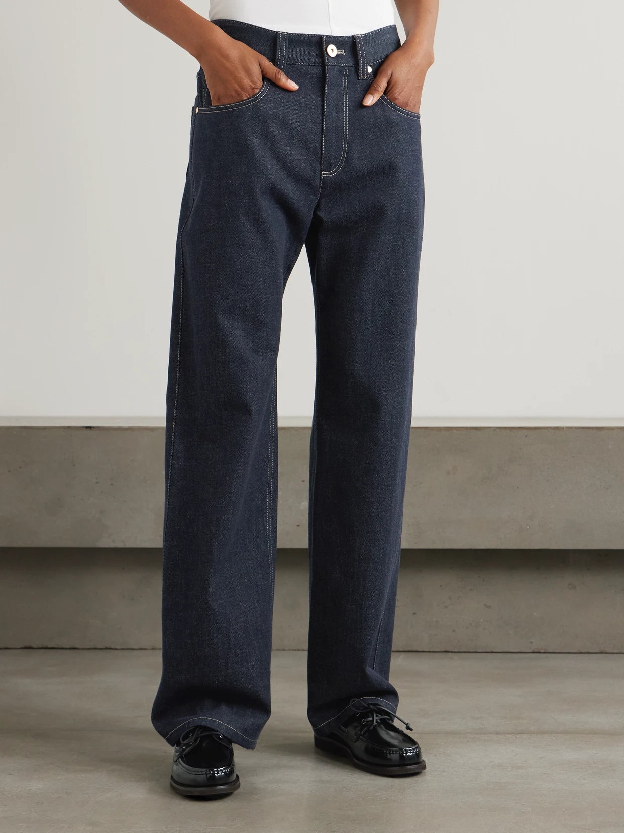 High-rise Straight-leg Jeans