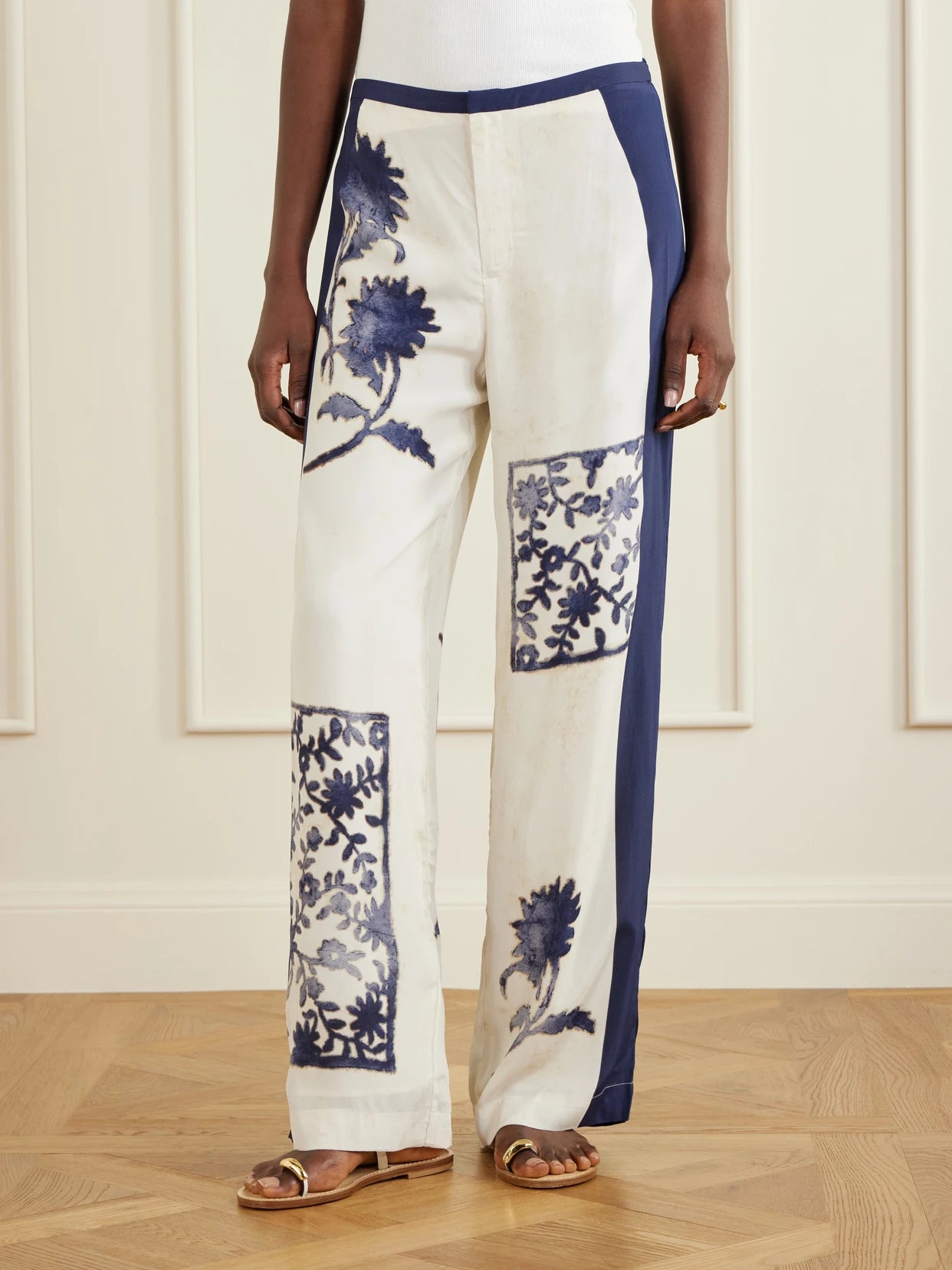 Phillipa Georgette Straight-leg Pants