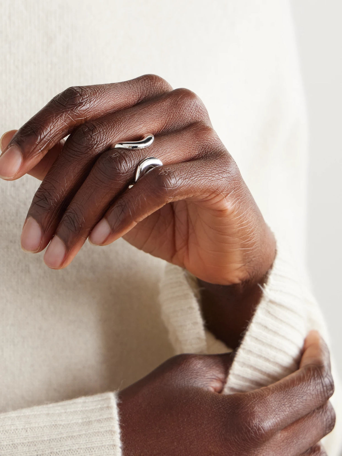 Image of Rings. Product name - The Alma Silver Ring in Multi colour by brand - LIÉ STUDIO