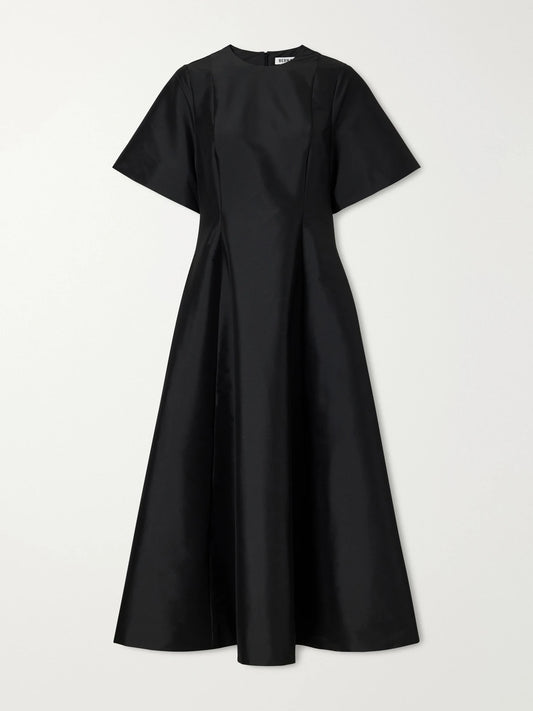 BERNADETTE Madeline Paneled Taffeta Midi Dress