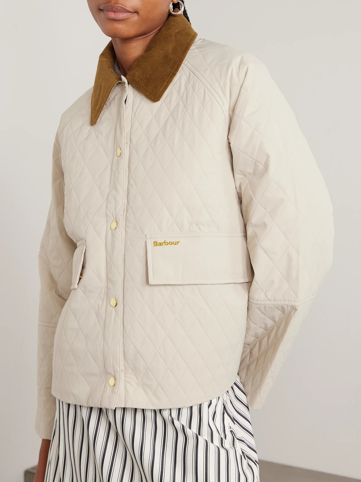 Kirby Cotton Corduroy-trimmed Quilted Shell Jacket