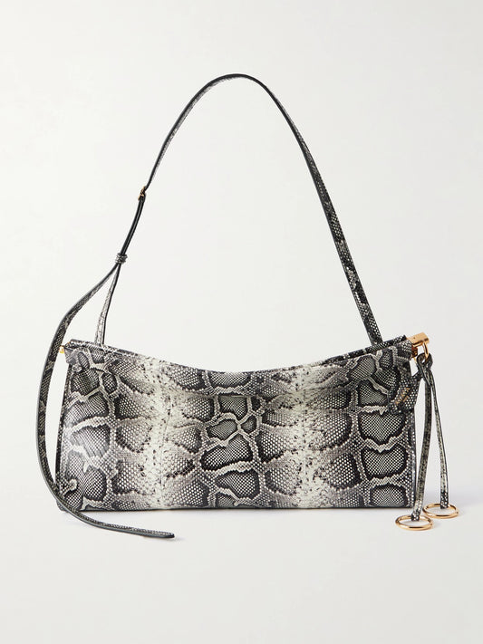 Le Click E/w Medium Snake-effect Eel Shoulder Bag