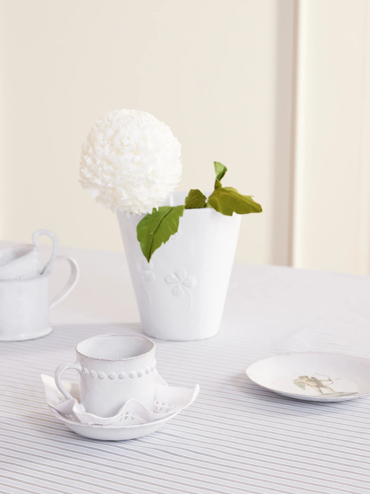 Image of Tableware. Product name - Adélaïde Ceramic Mug in White colour by brand - Astier De Villatte