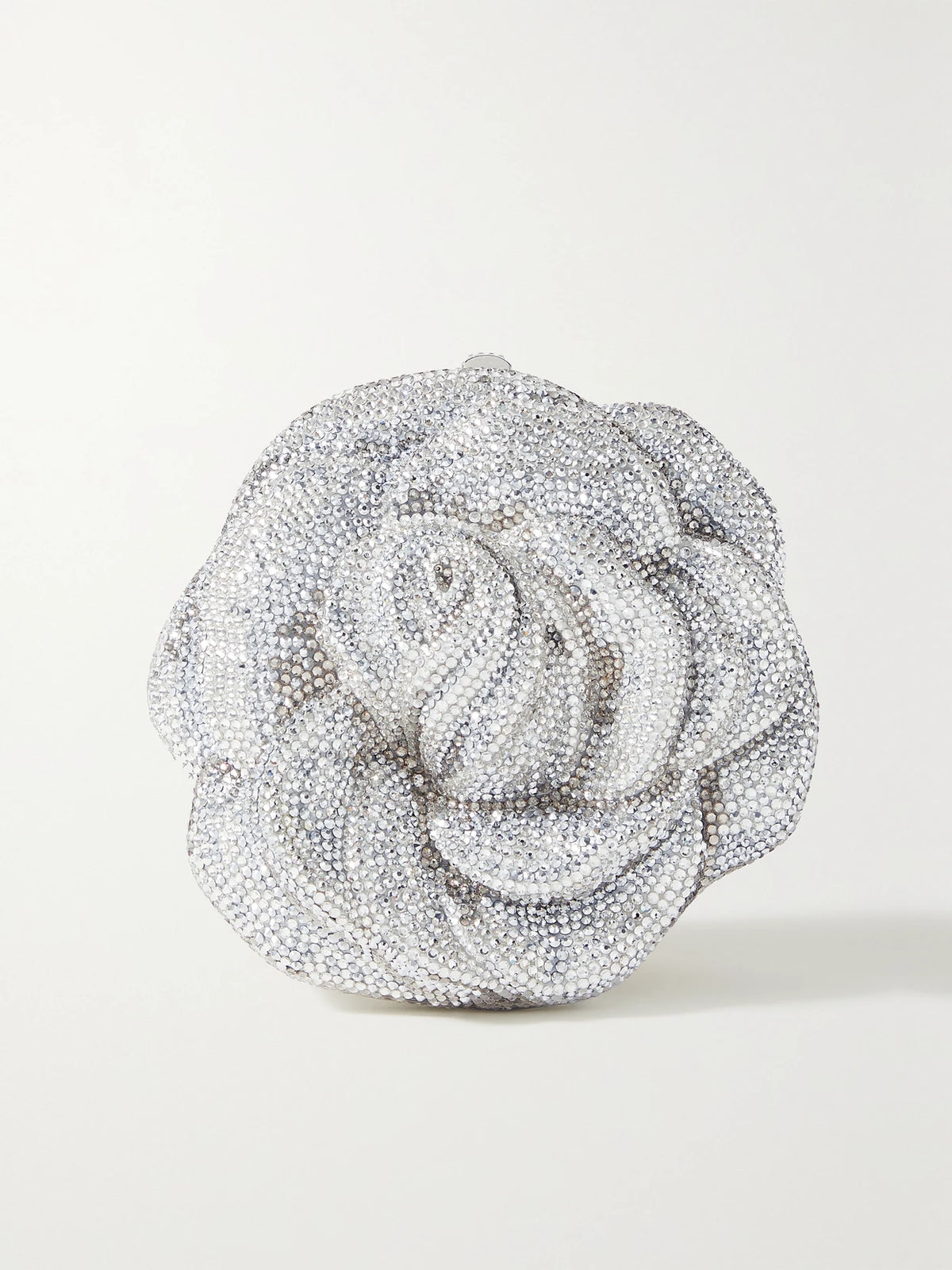 Rose Desiree Crystal-embellished Silver-tone Clutch