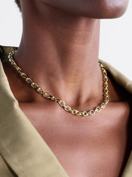 Image of Necklaces. Product name - 14-karat Gold Necklace in Multi colour by brand - Sydney Evan