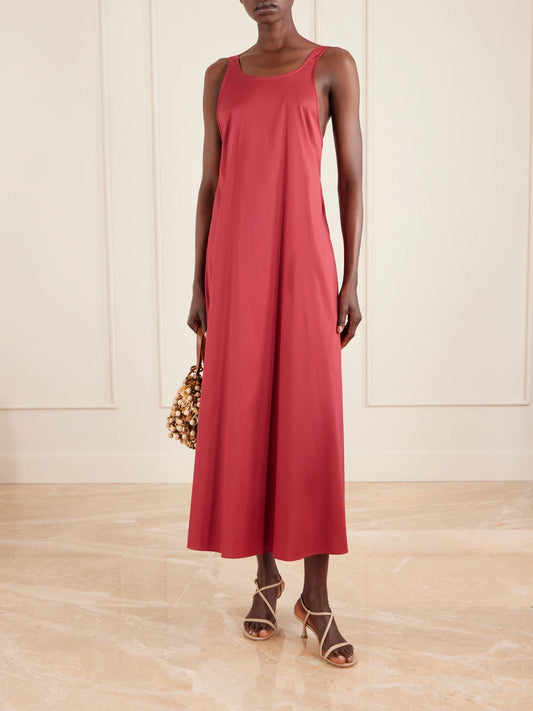 Beachwear Cotton-blend Taffeta Maxi Dress