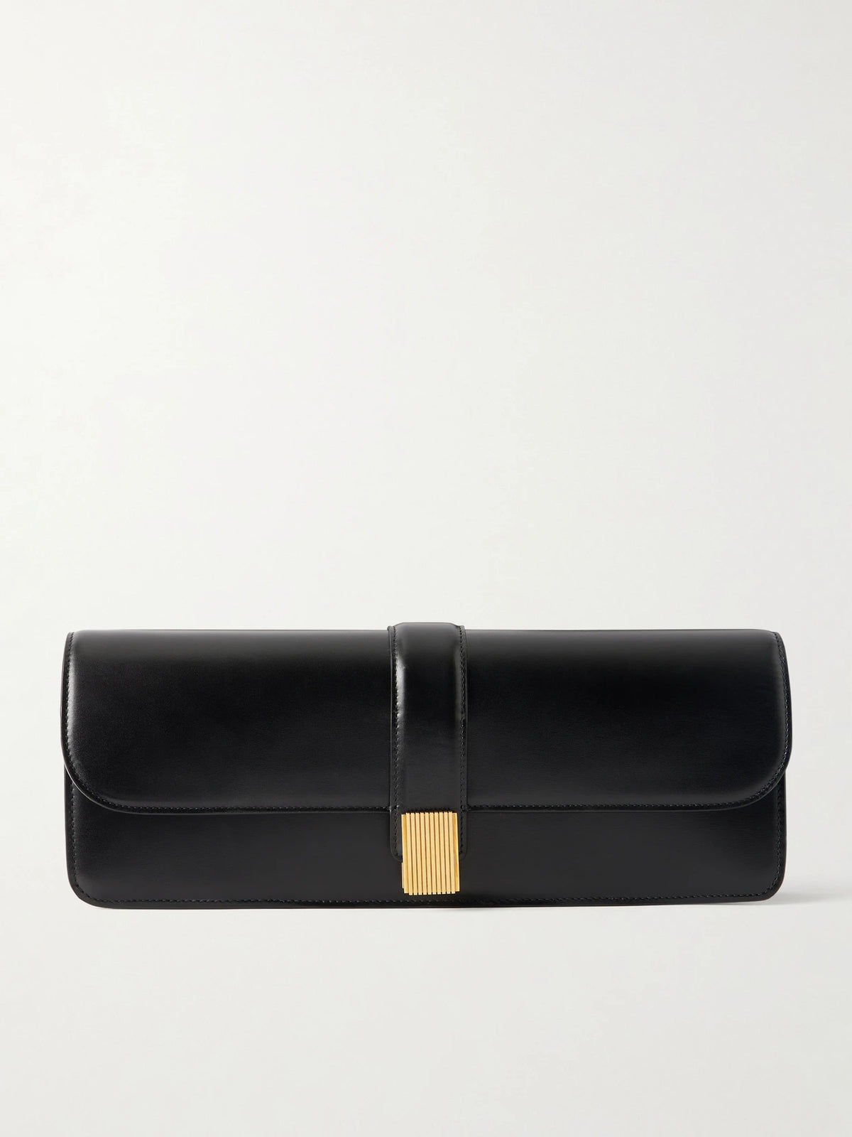 Black Leather Clutch Bag