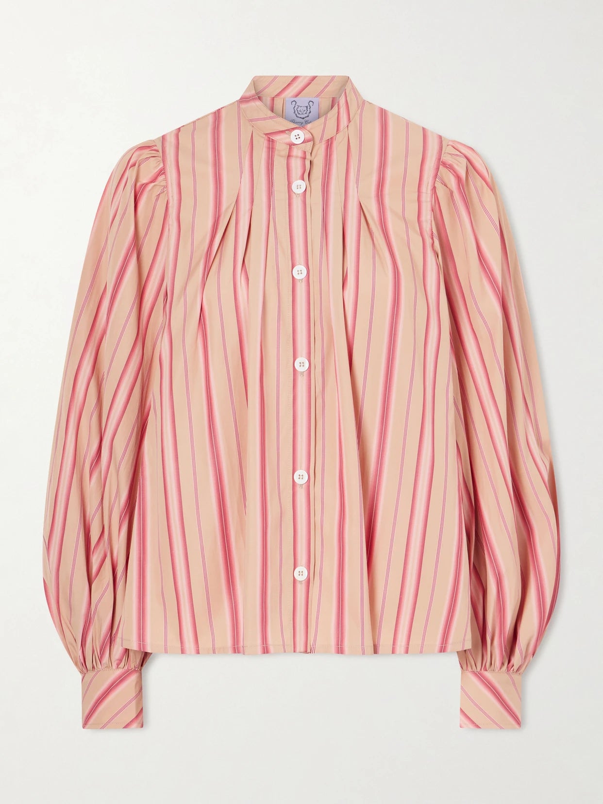 Yana Striped Cotton-poplin Blouse