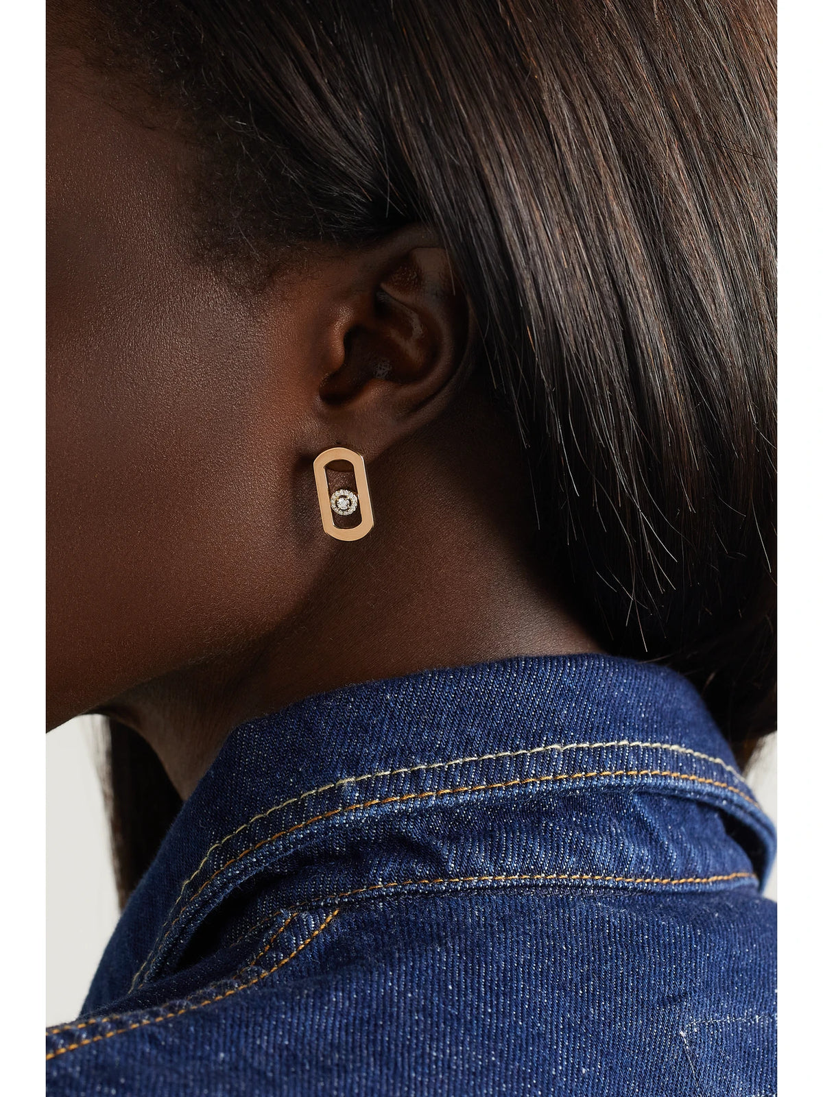 Image of Earrings. Product name - Move Citizen 18-karat Gold Diamond Earrings in Multi colour by brand - Messika