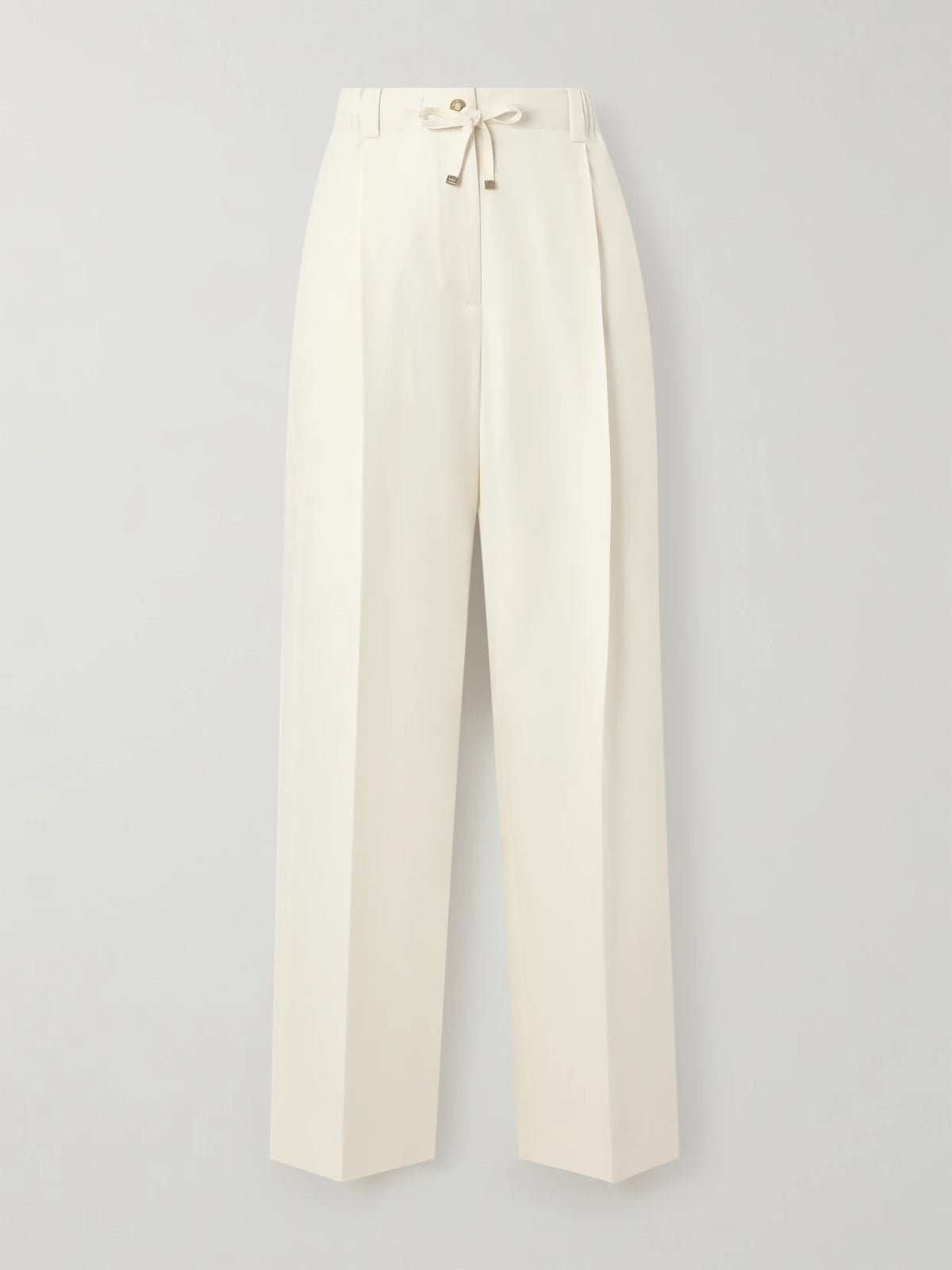 Pleated Wool-gabardine Wide-leg Pants
