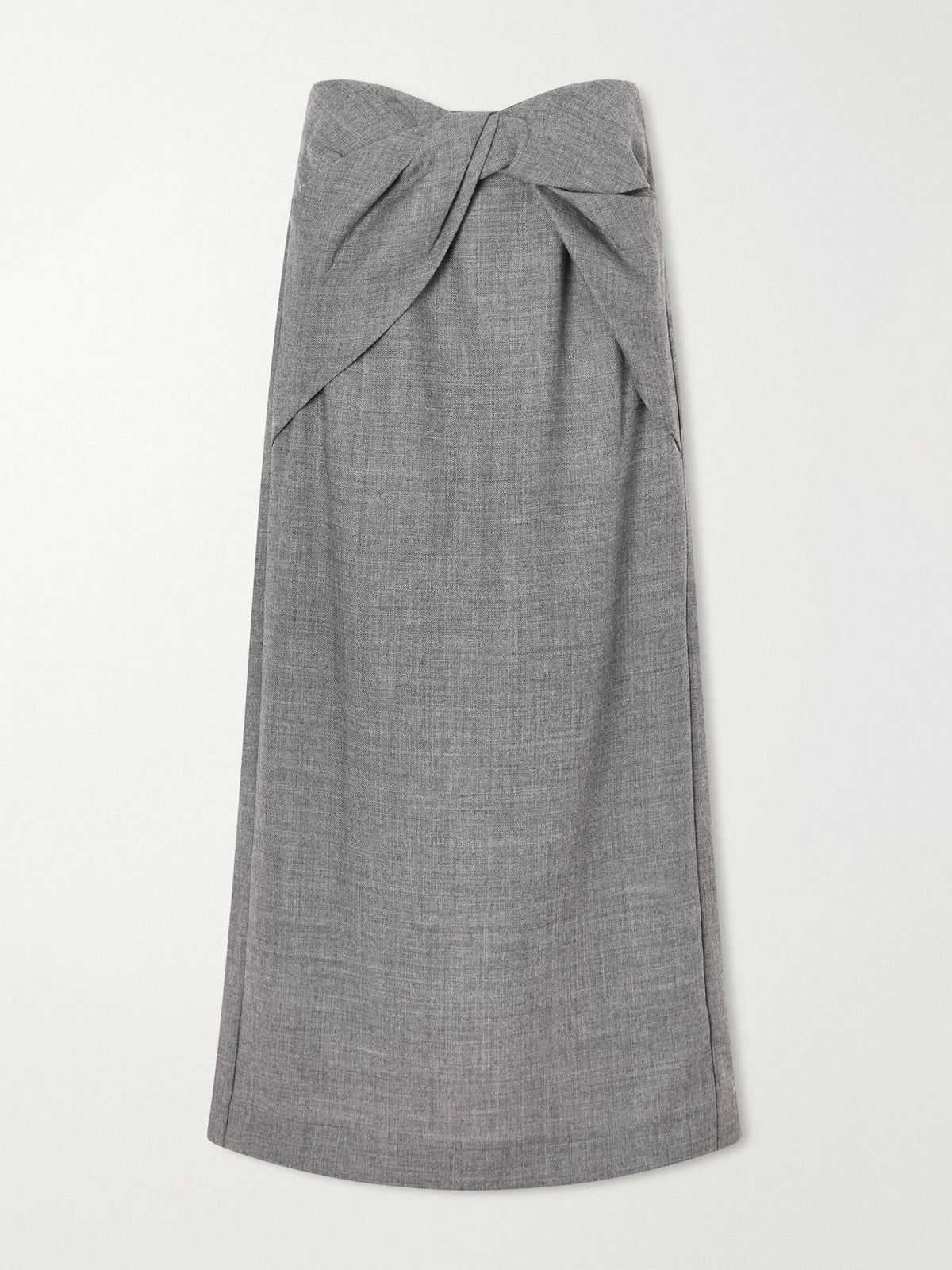 TOVE Hope Knot-detail Wool-fresco Midi Skirt