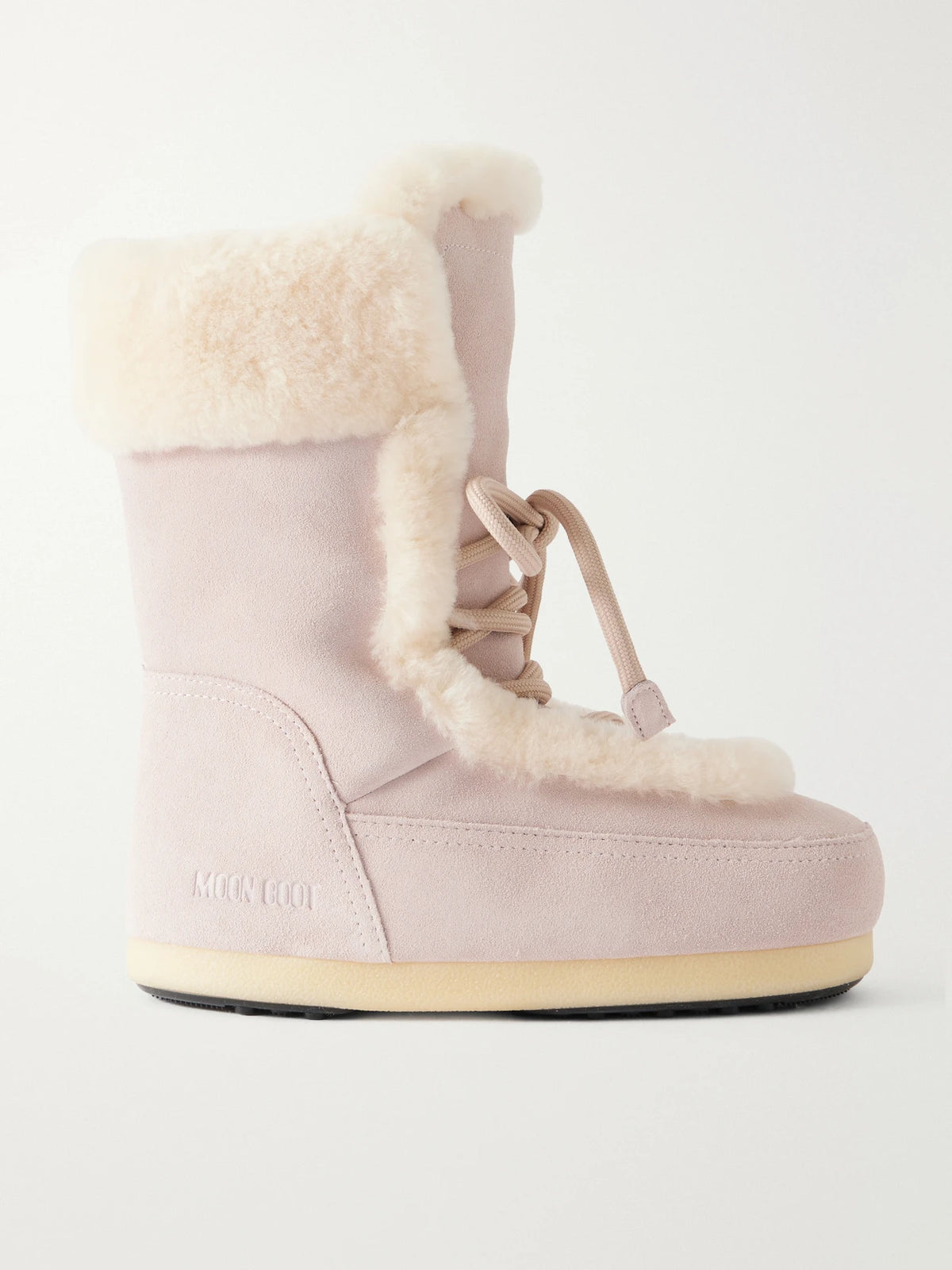 Moon Boot Evx Fairy Shearling-trimmed Suede Ankle Boots