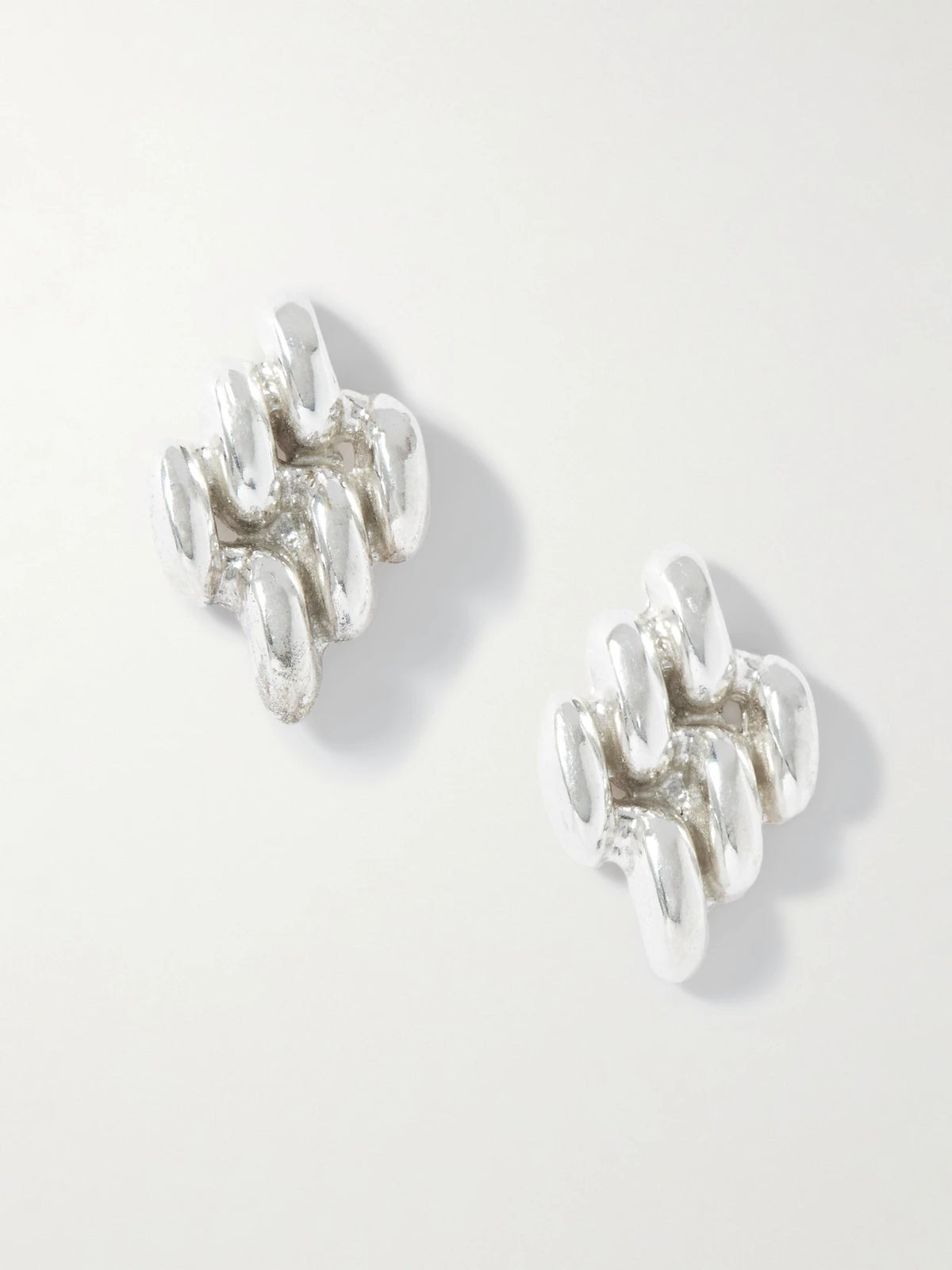 Mini Chain Link Sterling Silver Earrings