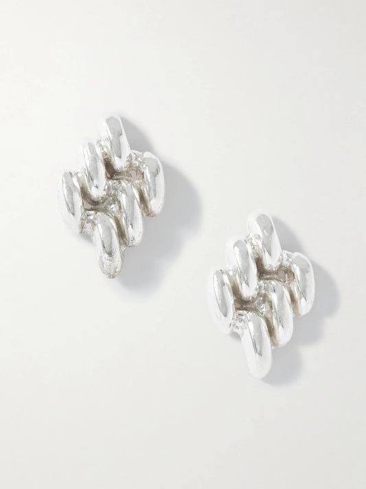 Mini Chain Link Sterling Silver Earrings