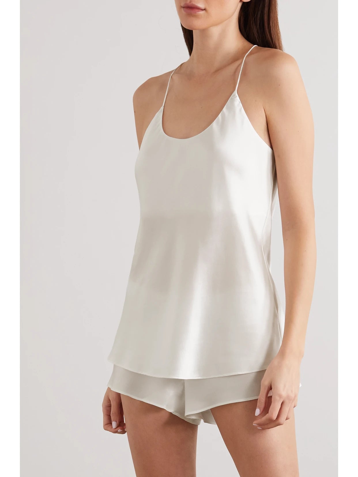 Bella Silk-satin Pajama Set